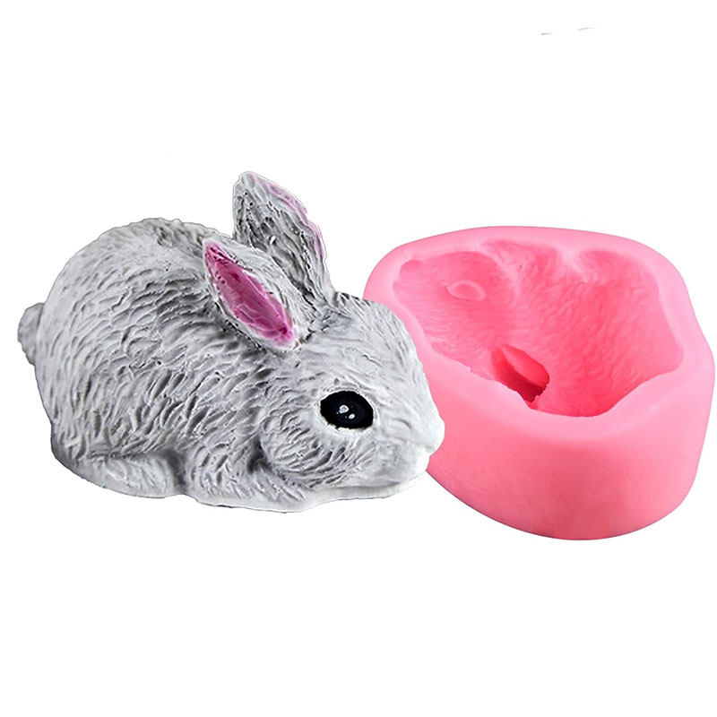 Bunny Cake Mold - 3D Rabbit Silicone Soap Mold Easter