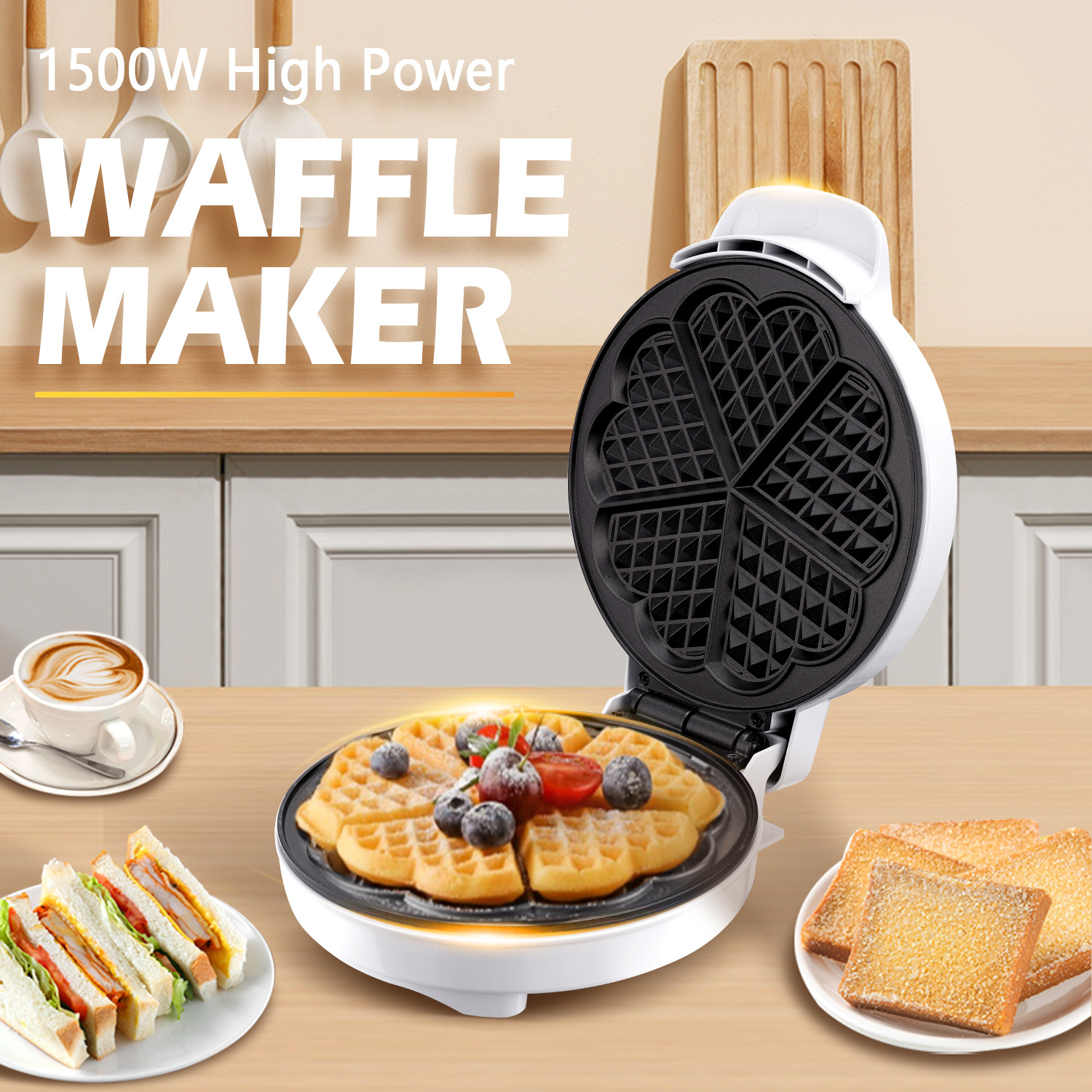 Egg Waffle Pan - Breakfast Waffle Molds Egg Cake Oven