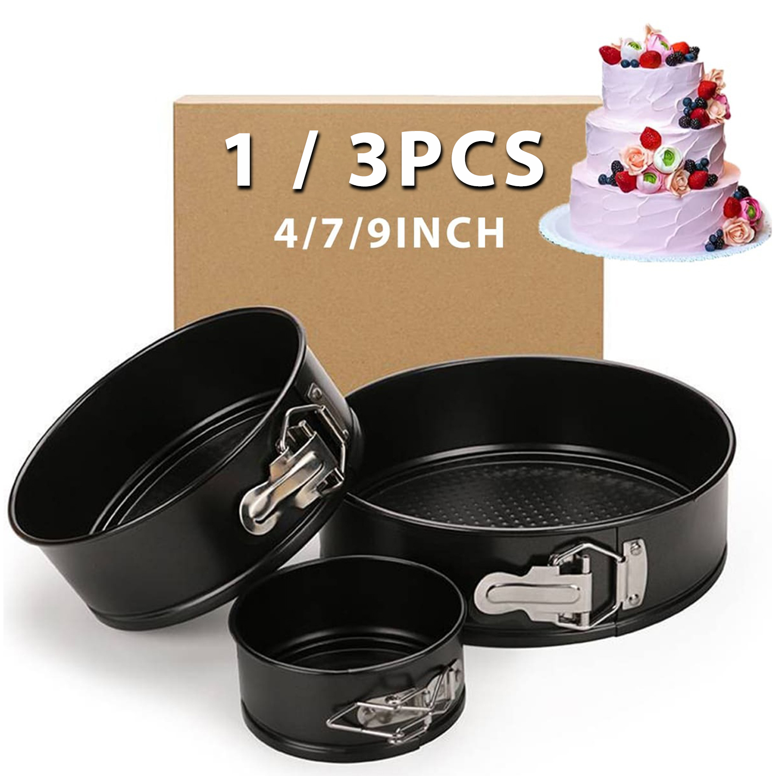 1PC, 3PCS Cake Pan Set, Round  - Egg Waffle Pan recension och pris