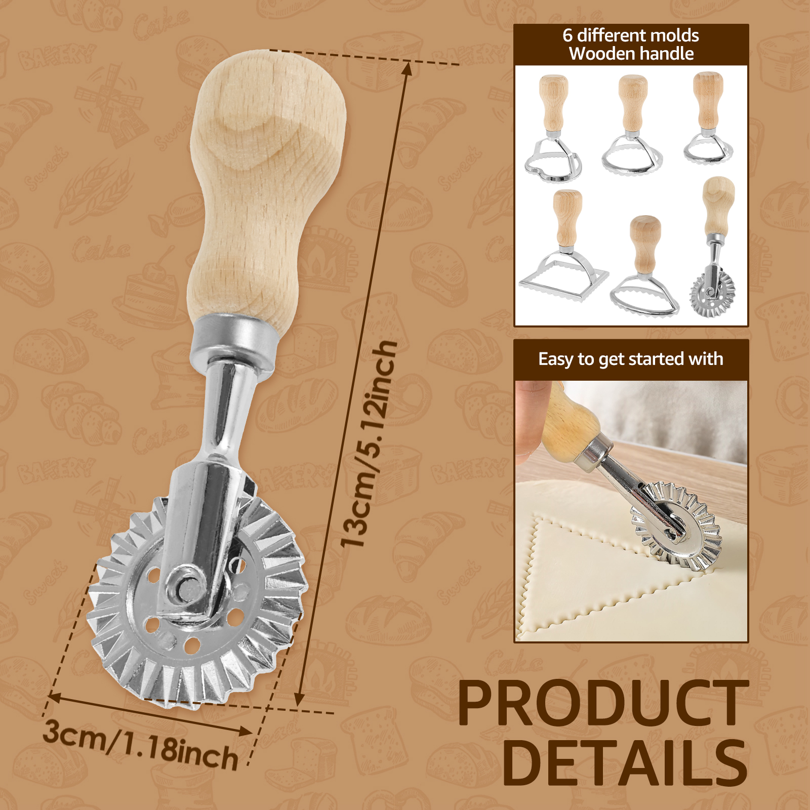 6Pcs Ravioli Maker Set Ravioli - Dumpling Press Set recension och pris