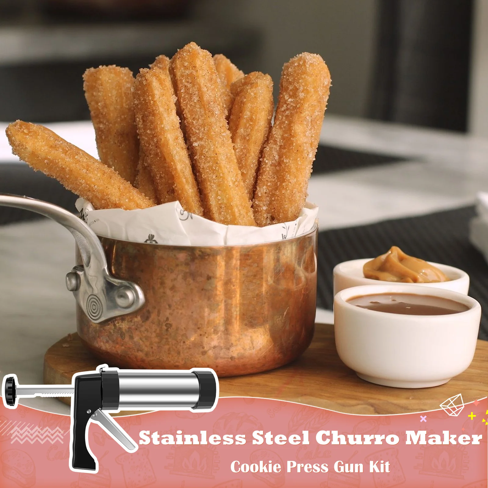 DIY Churro Maker Machine Cooki - Churros Maker Gun recension och pris