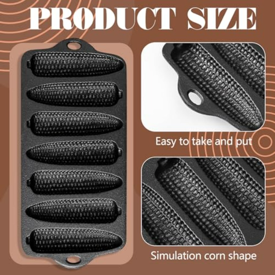 2 Pcs Cast Iron Corn Stick Pan - Cast Iron Corn recension och pris