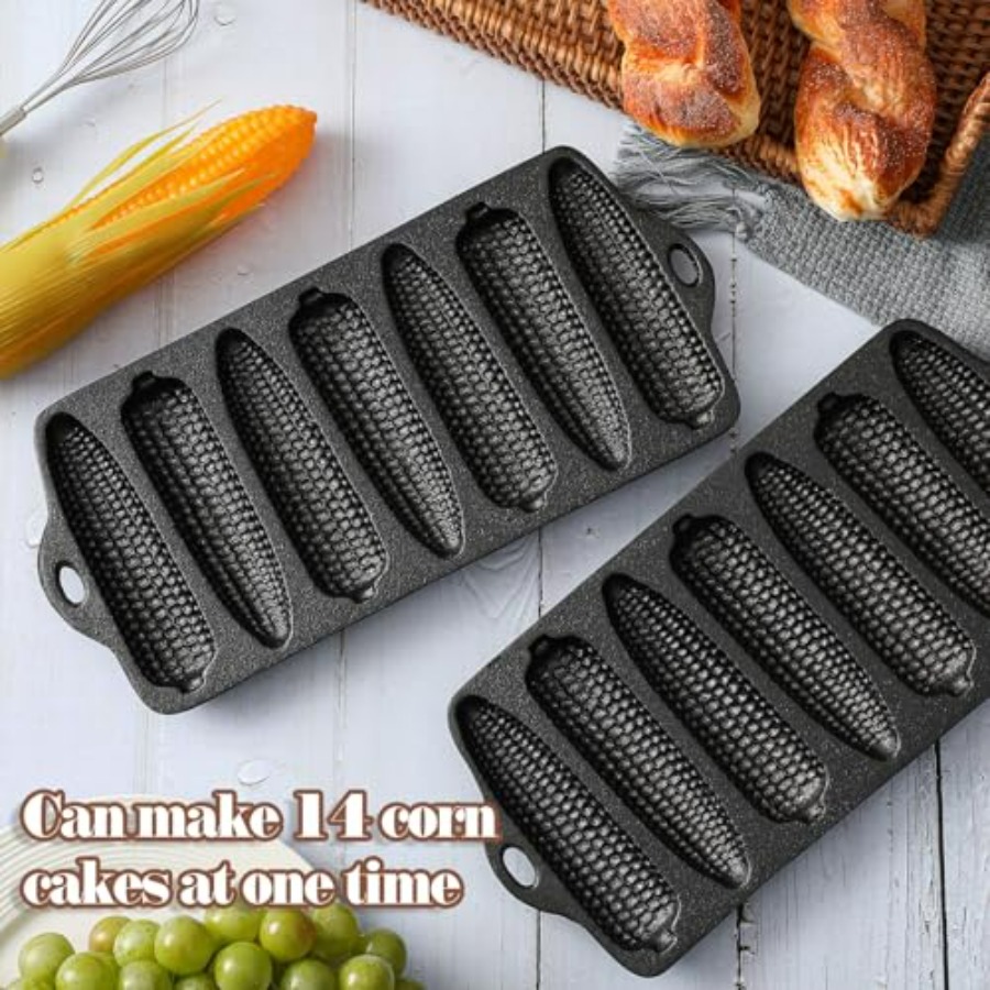 2 Pcs Cast Iron Corn Stick Pan - Cast Iron Corn recension och pris