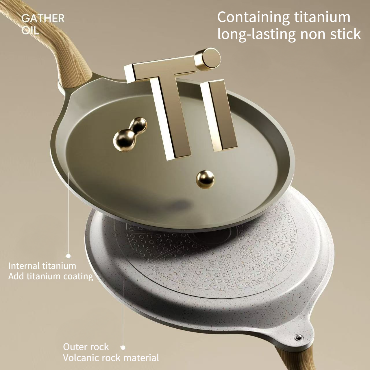 Titanium flat bottomed pan non - Danish Pancake Pan recension och pris