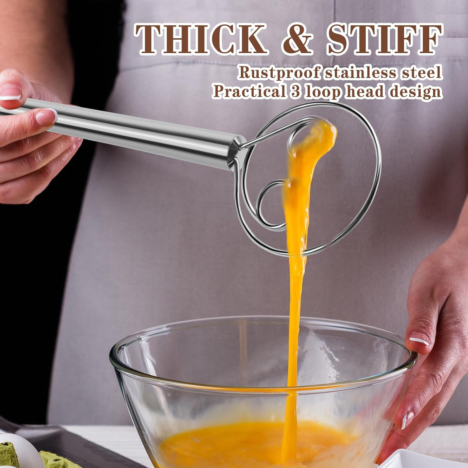 Danish Dough Whisk - Stainless - Danish Pancake Pan recension och pris