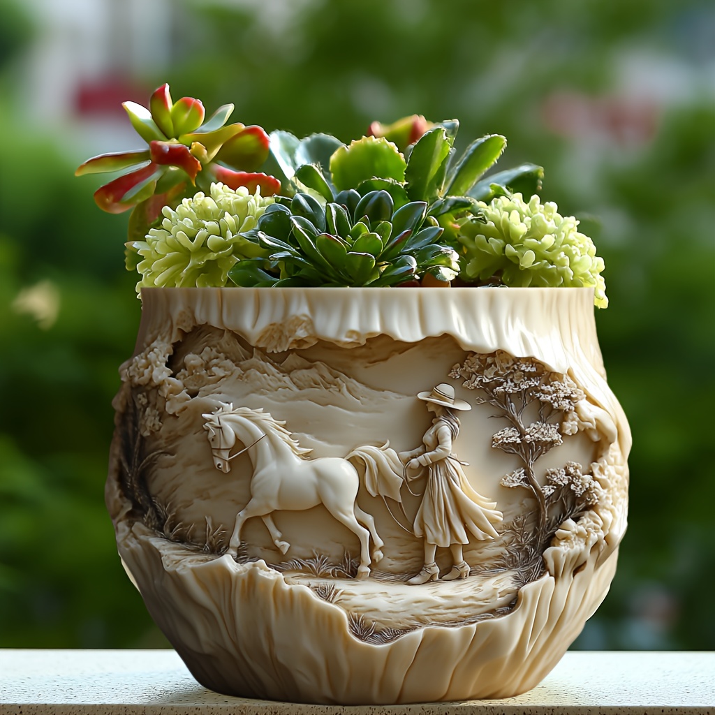 Beauty holding horse relief su - Potsticker Mold recension och pris