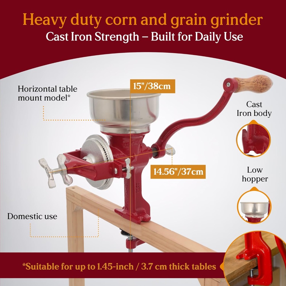 Manual Corn Grain Grinder Cast - Cast Iron Corn recension och pris