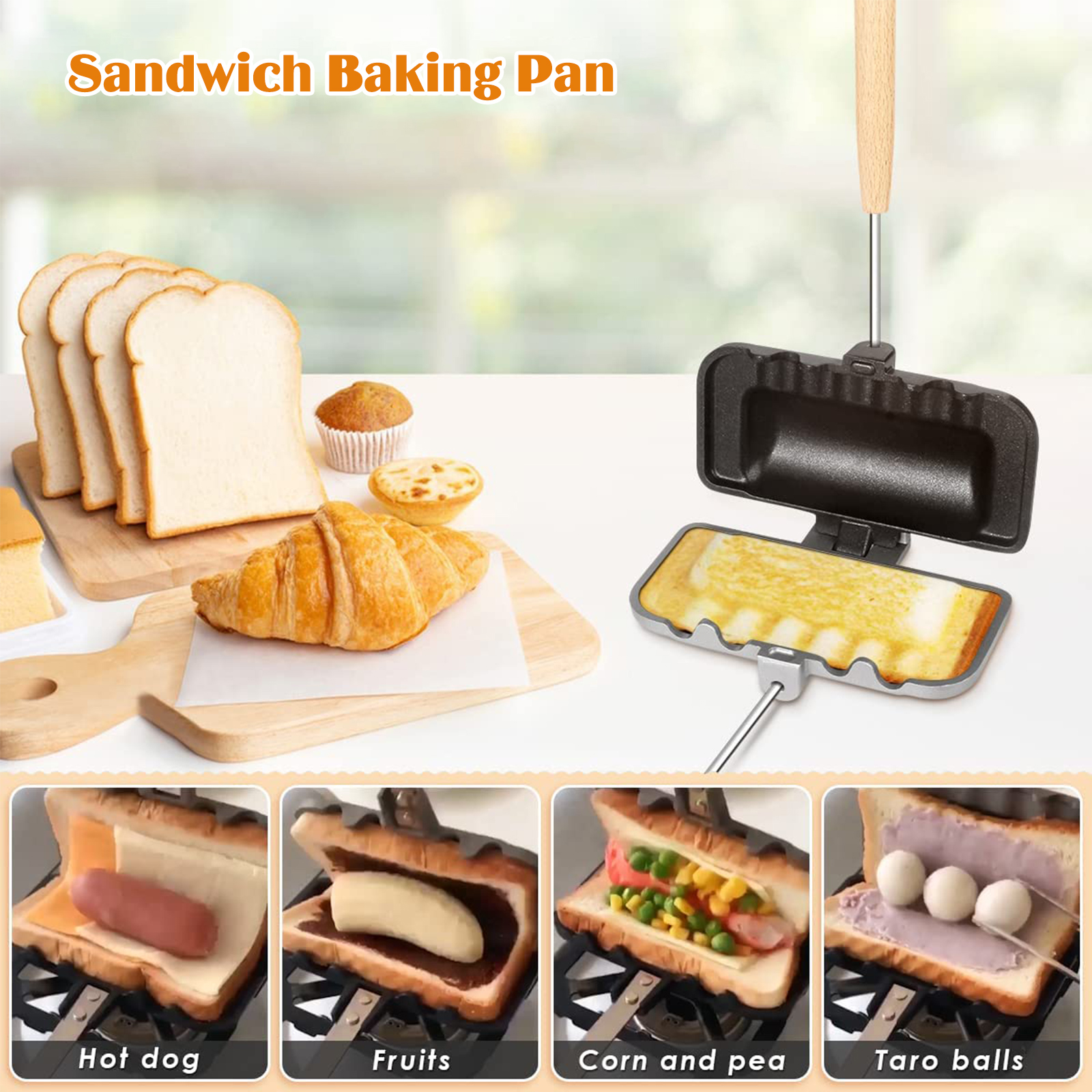 Double-Sided Sandwich Pan Non  - Hot Dog Press recension och pris