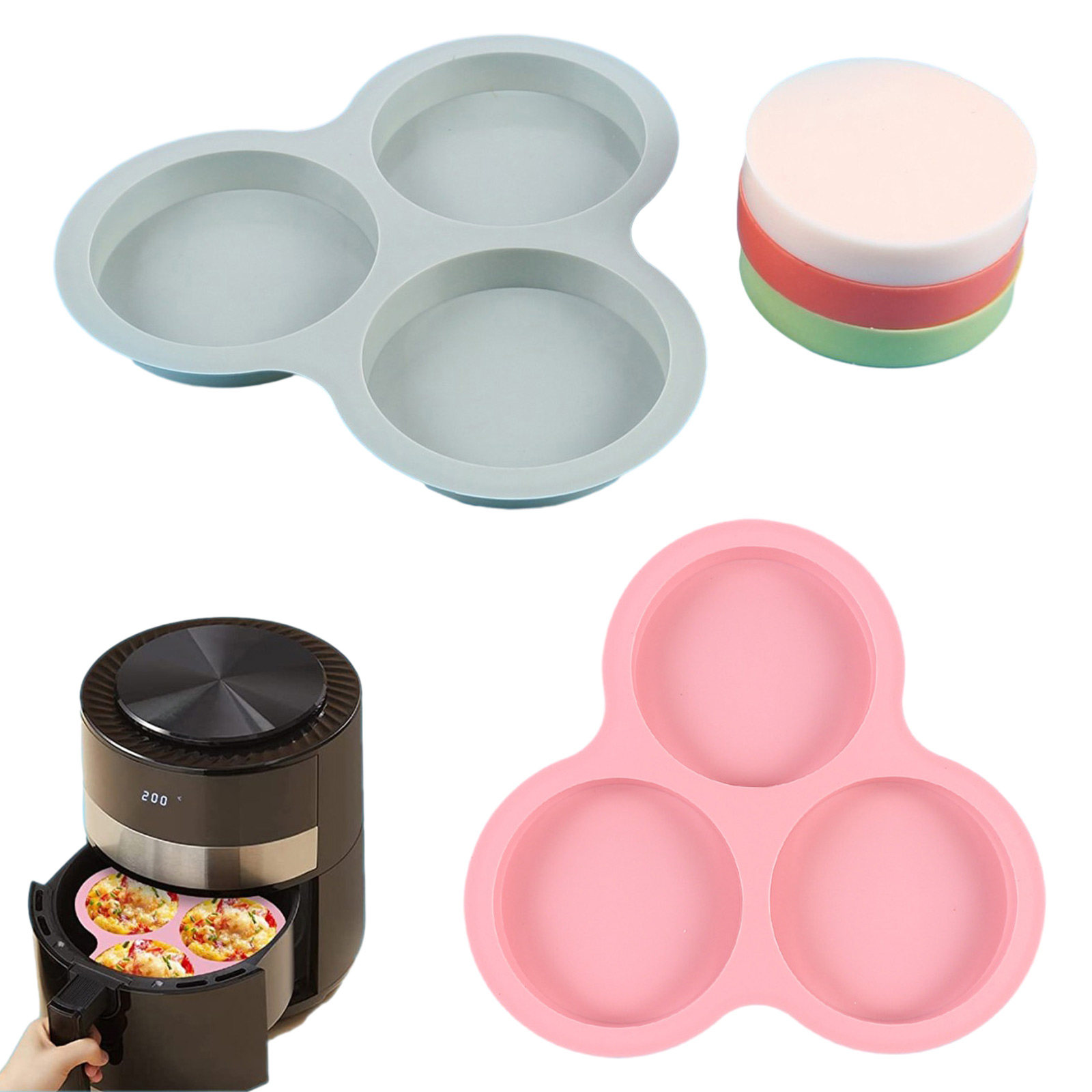 1/2pcs Silicone Air Fryer Egg  - Egg Waffle Pan recension och pris