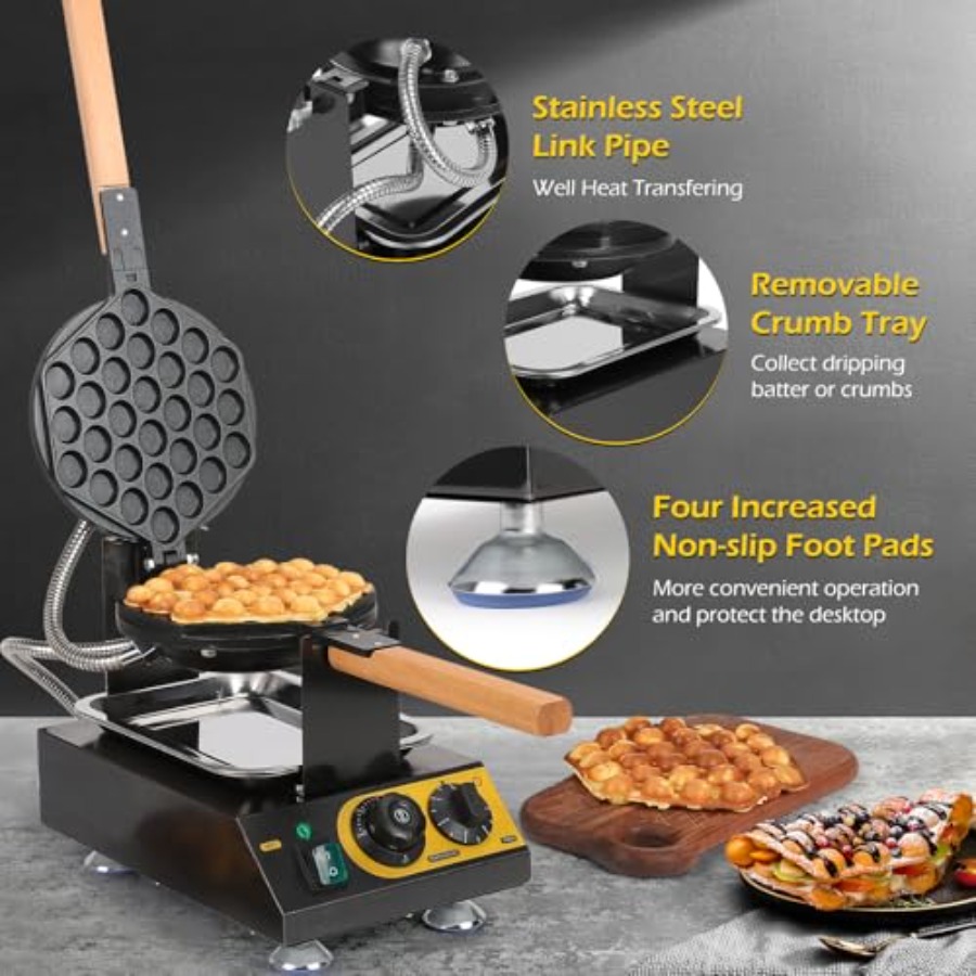 Commercial Bubble Waffle Maker - Waffle Cone Maker recension och pris