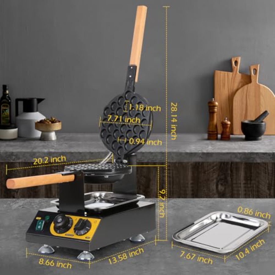 Commercial Bubble Waffle Maker - Waffle Cone Maker recension och pris