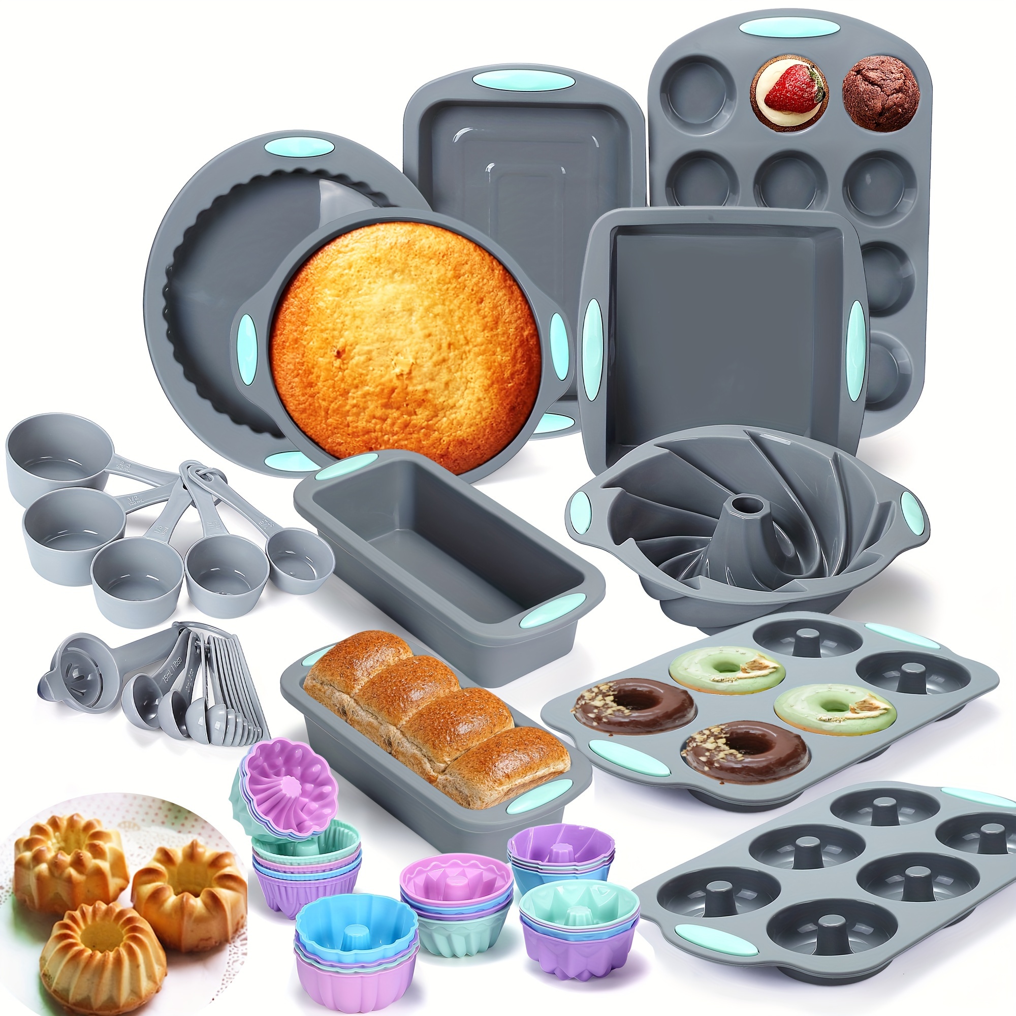 51 Pieces Silicone Baking Pan  - Donut Mold Silicone recension och pris
