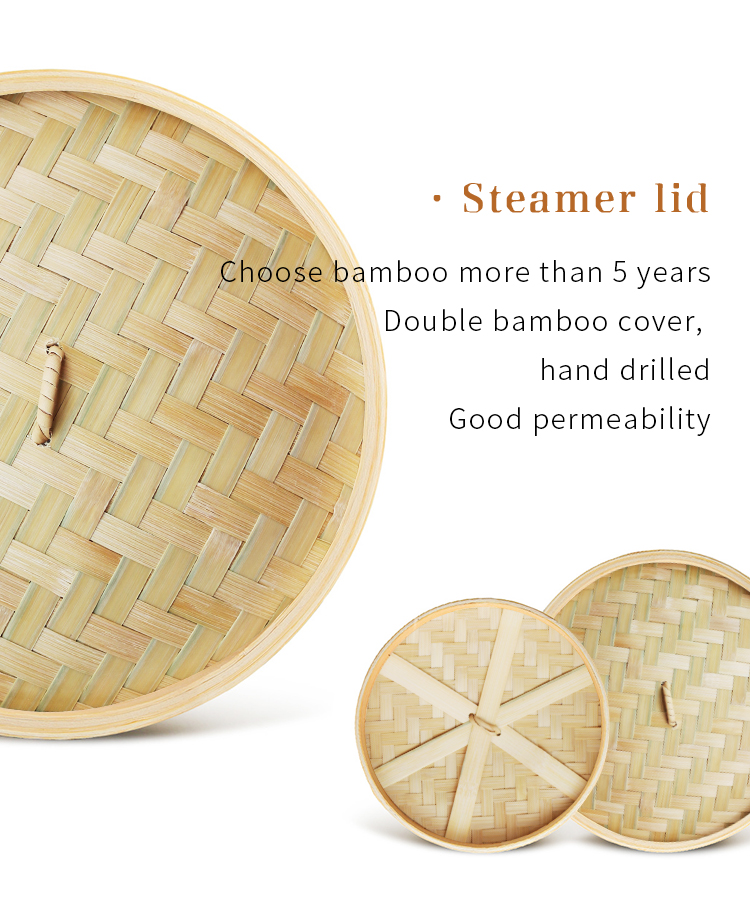 Wholesale Custom Bamboo Steame - Dim Sum Basket recension och pris