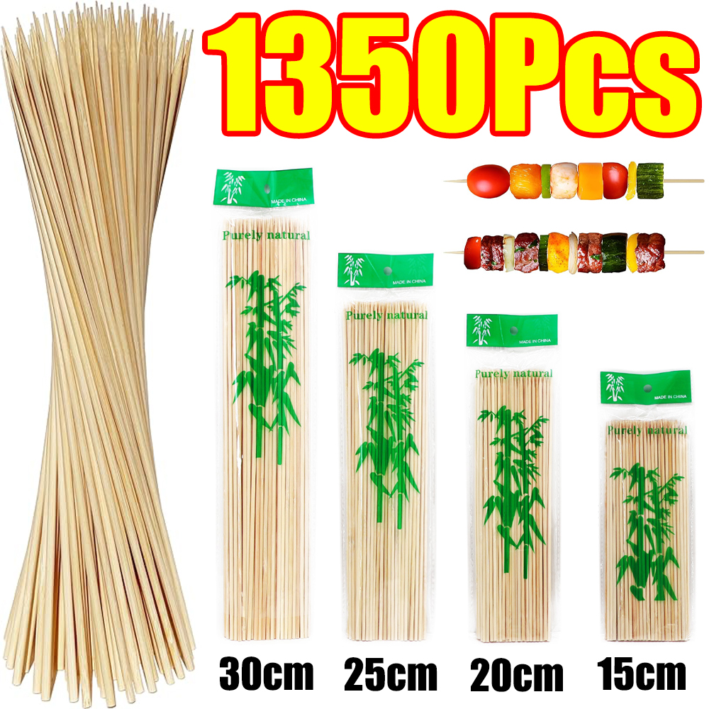 90-1350Pcs BBQ Skewers Bamboo  - Corn Dog Stick recension och pris